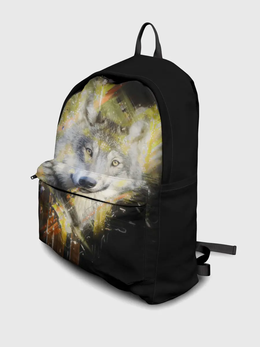 Рюкзак джинсовый / Волчий тотем