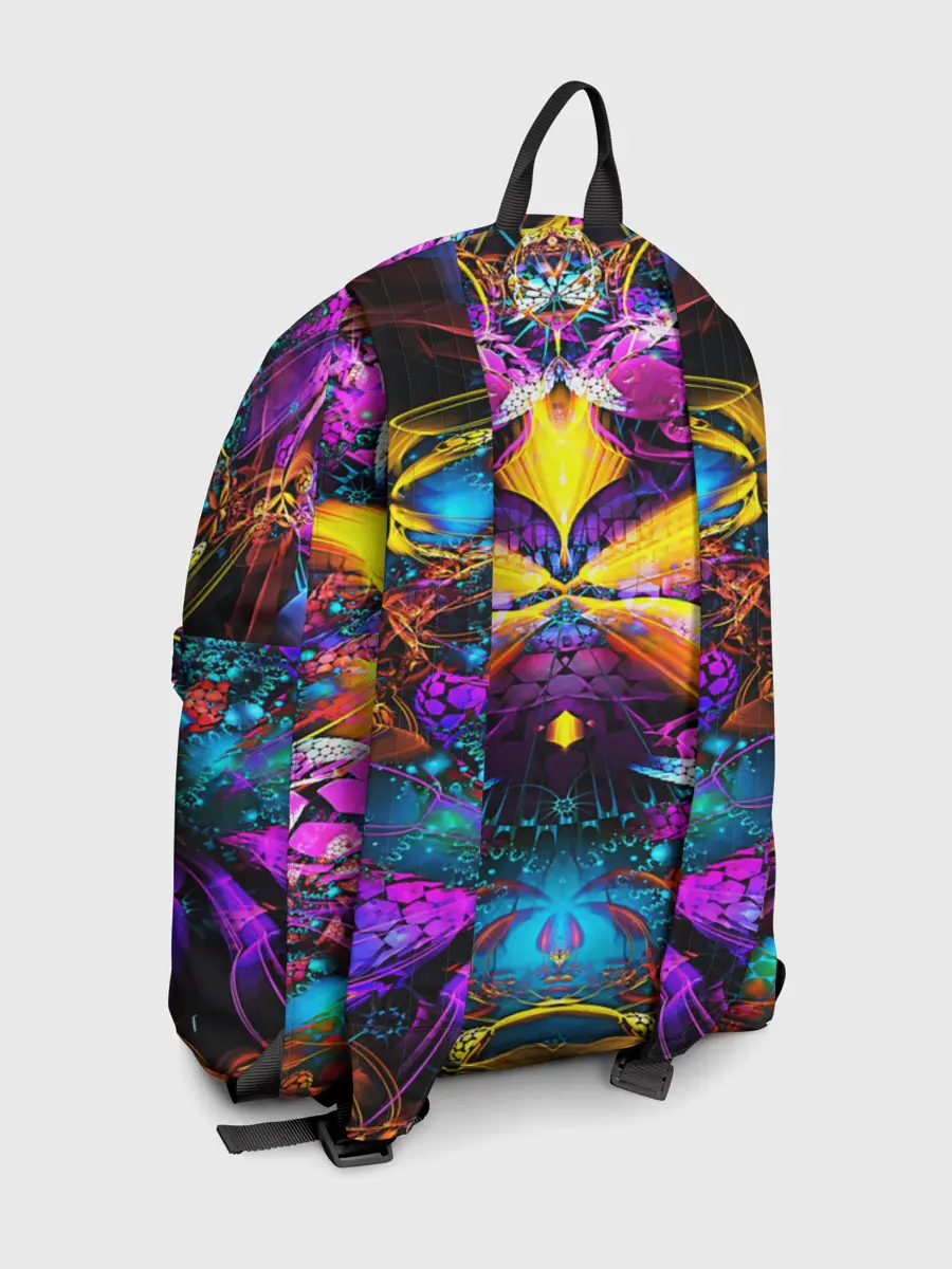 Рюкзак джинсовый / ФРАКТАЛЬНЫЕ ЦВЕТЫ