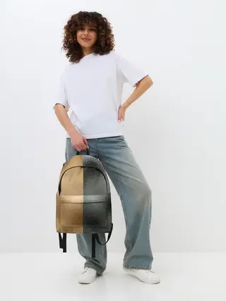 Рюкзак джинсовый / Золото и Серебро