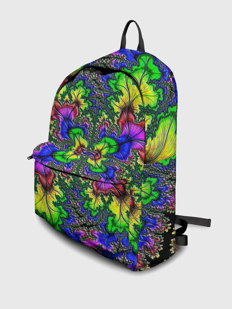 Рюкзак джинсовый / НЕОНОВЫЙ ЦВЕТОК