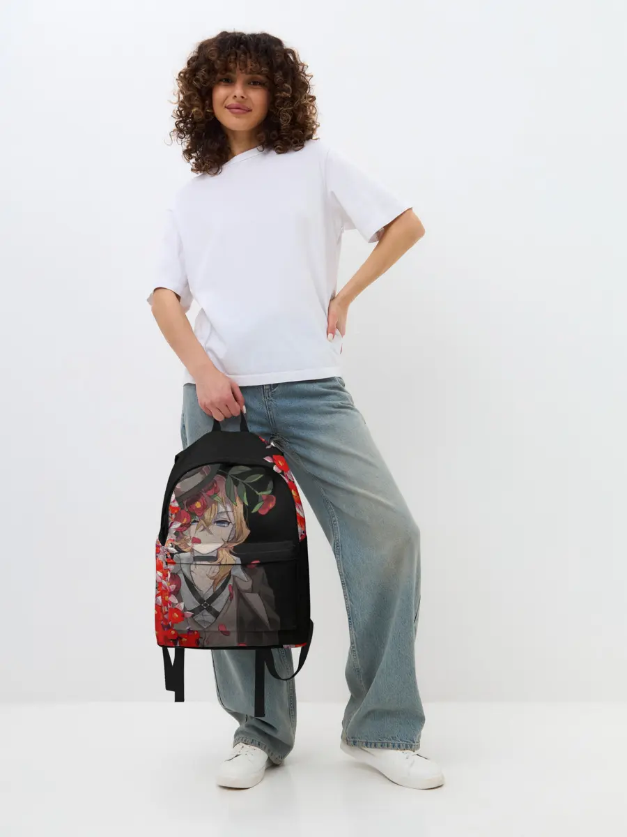 Рюкзак джинсовый / Чуя Накахара. ВЕЛИКИЙ ИЗ БРОДЯЧИХ ПСОВ