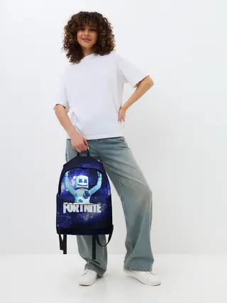 Рюкзак джинсовый / Marshmello