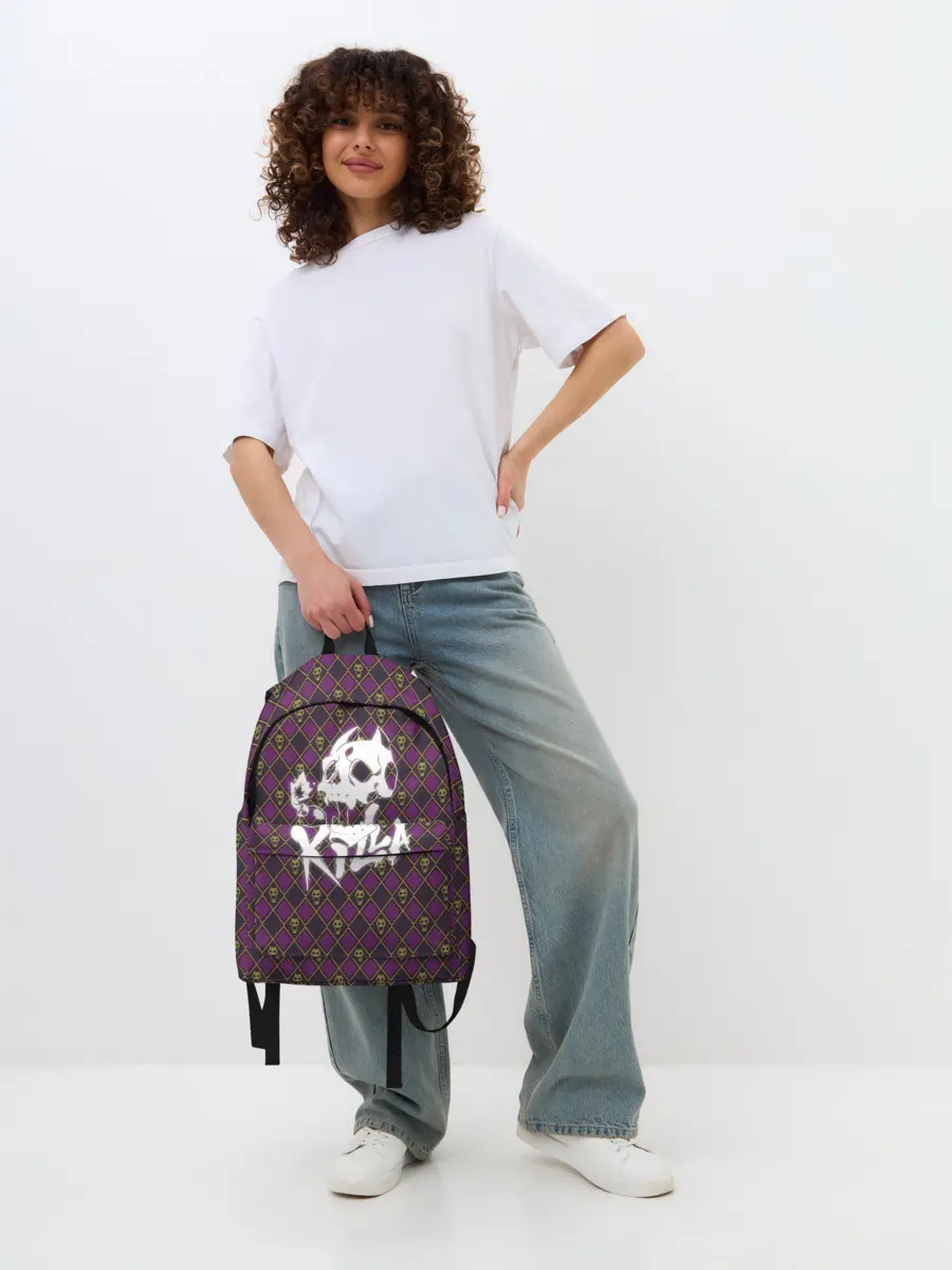 Рюкзак джинсовый / KILLER QUEEN белая на узоре