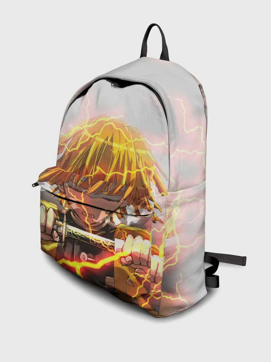 Рюкзак джинсовый / Kimetsu no yaiba достает меч