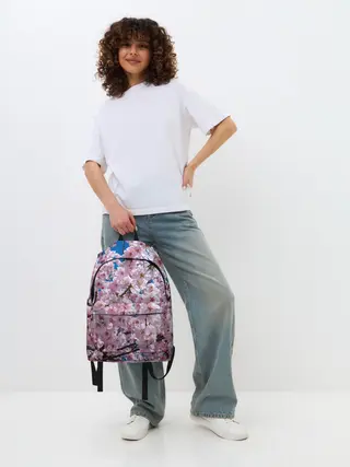 Рюкзак джинсовый / Цветущая Сакура