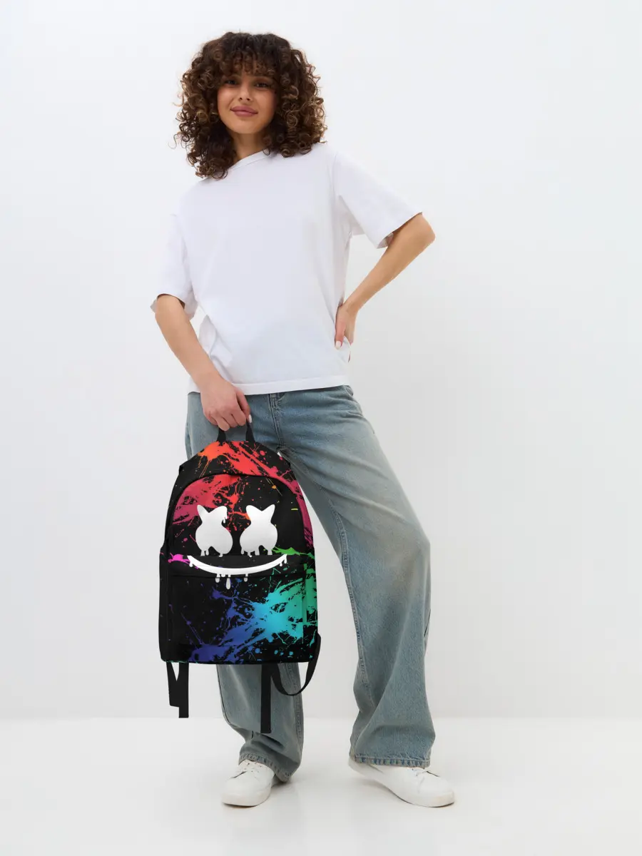 Рюкзак джинсовый / Marshmello