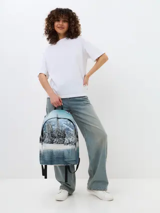 Рюкзак джинсовый / Зимний лес