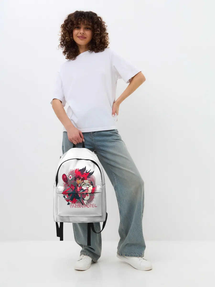 Рюкзак джинсовый / Hazbin Hotel