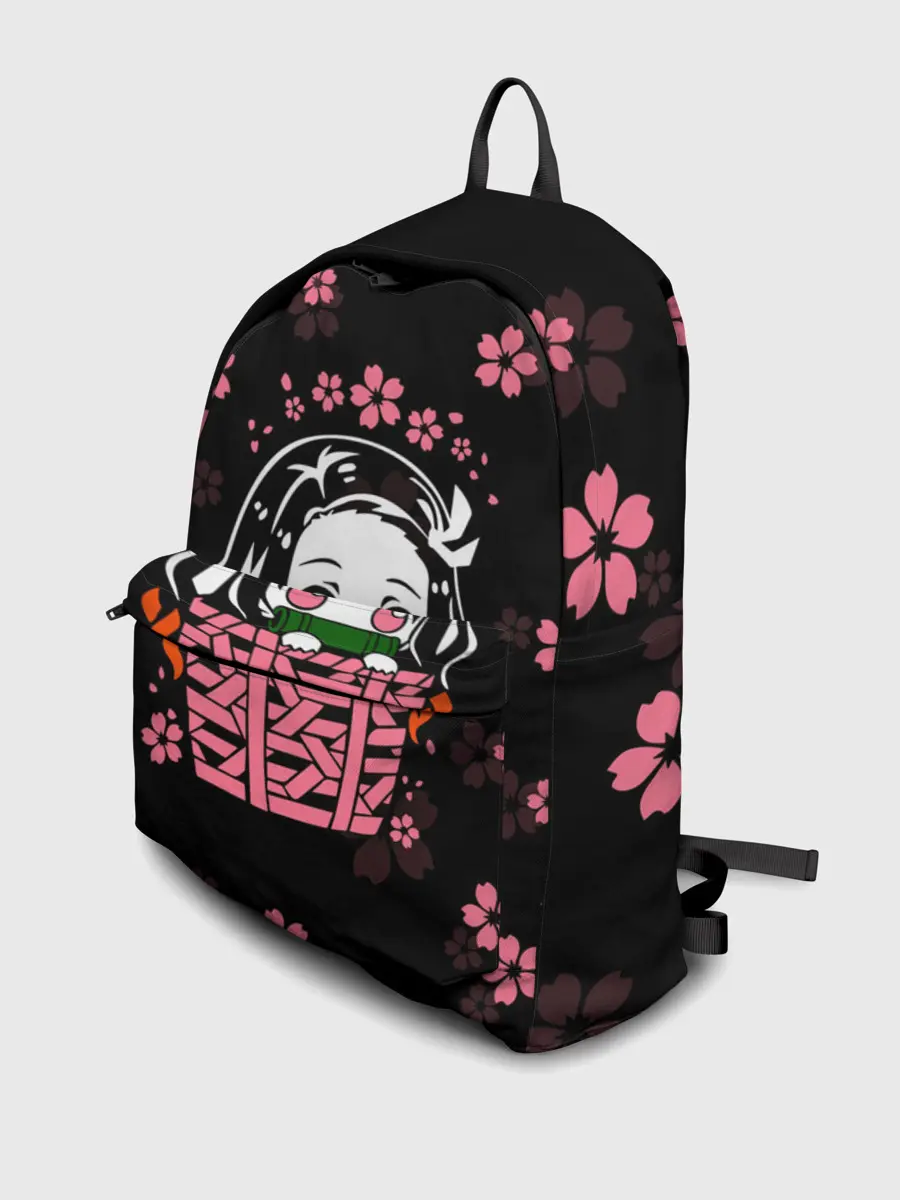 Рюкзак джинсовый / Надзуко Камадо в цветах