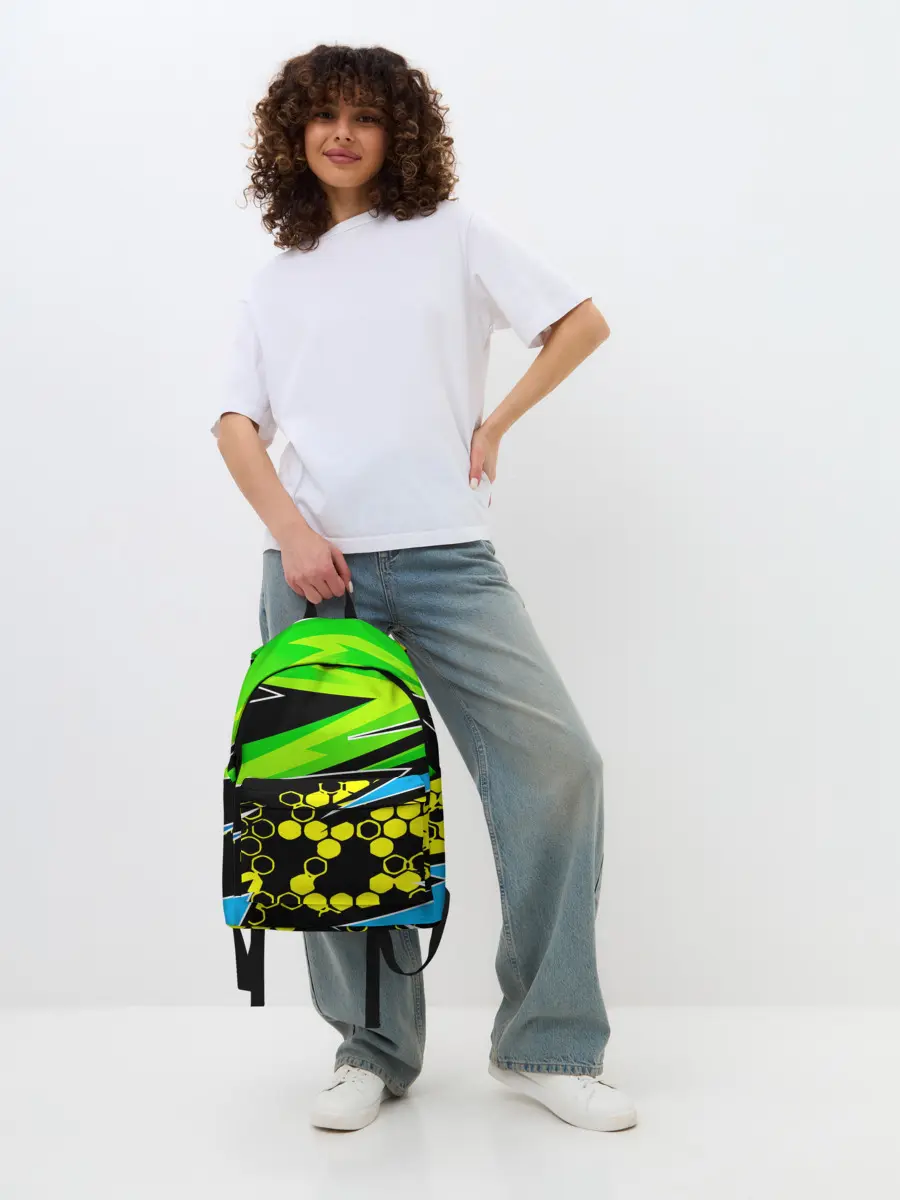 Рюкзак джинсовый / Light green urban marble