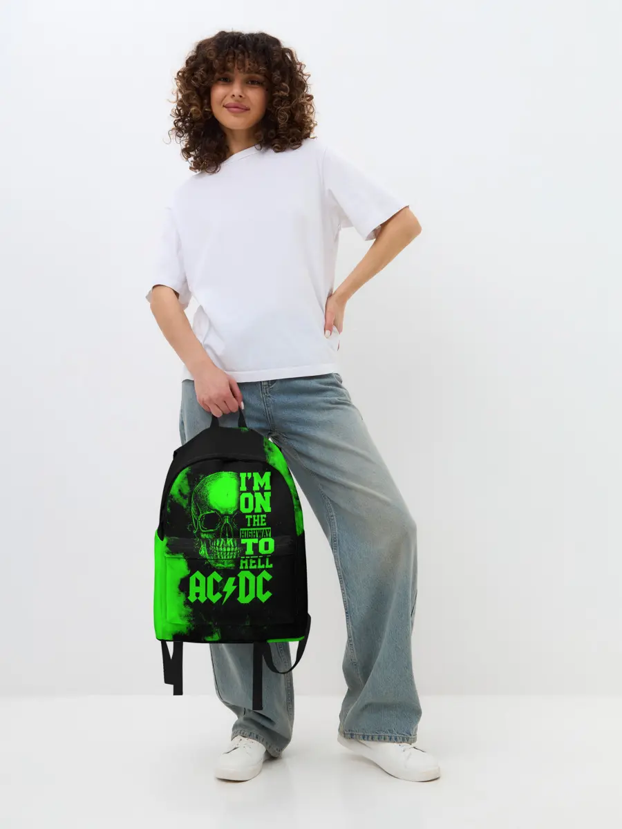 Рюкзак джинсовый / Im on the highway to hell AC/DC