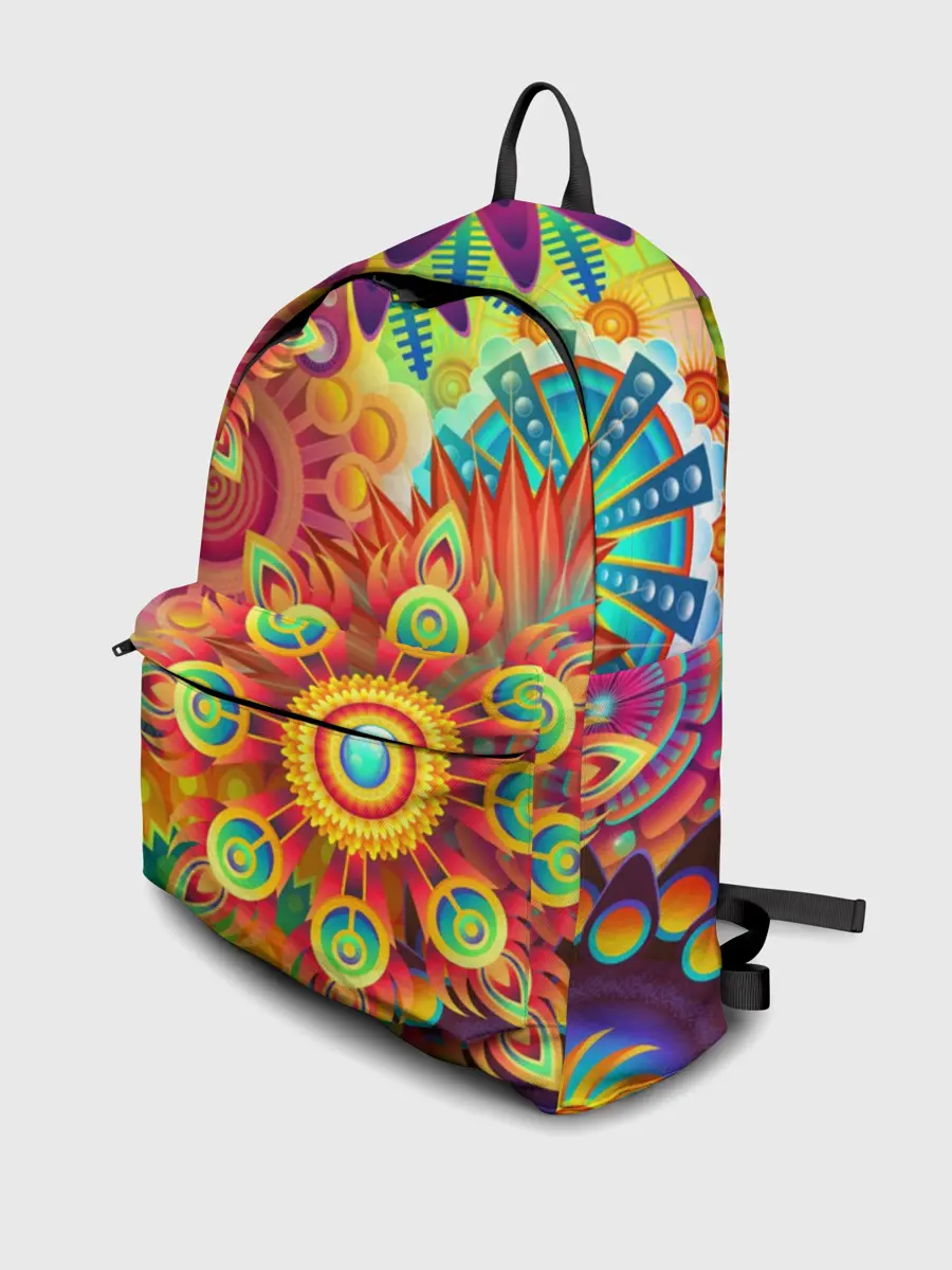 Рюкзак джинсовый / Психоделия | Яркая
