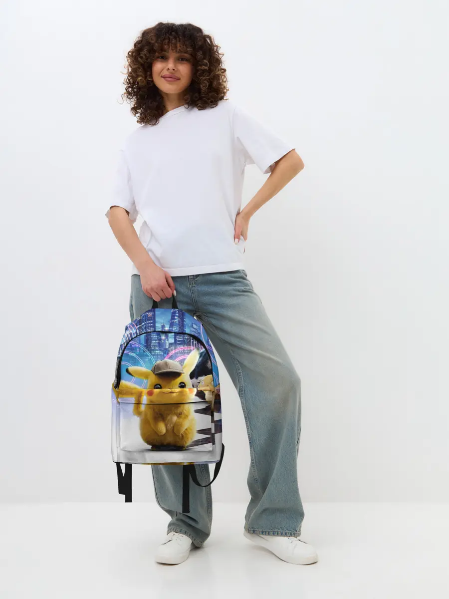 Рюкзак джинсовый / Детектив Пикачу