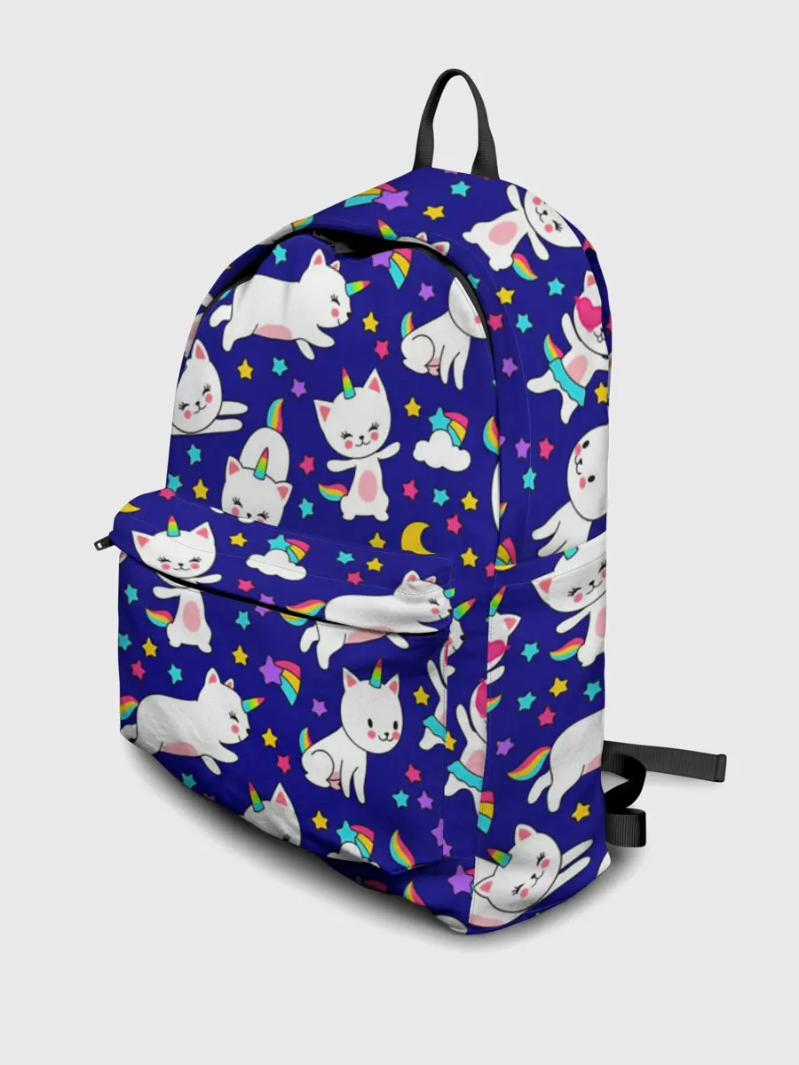 Рюкзак джинсовый / Кот-Единорог