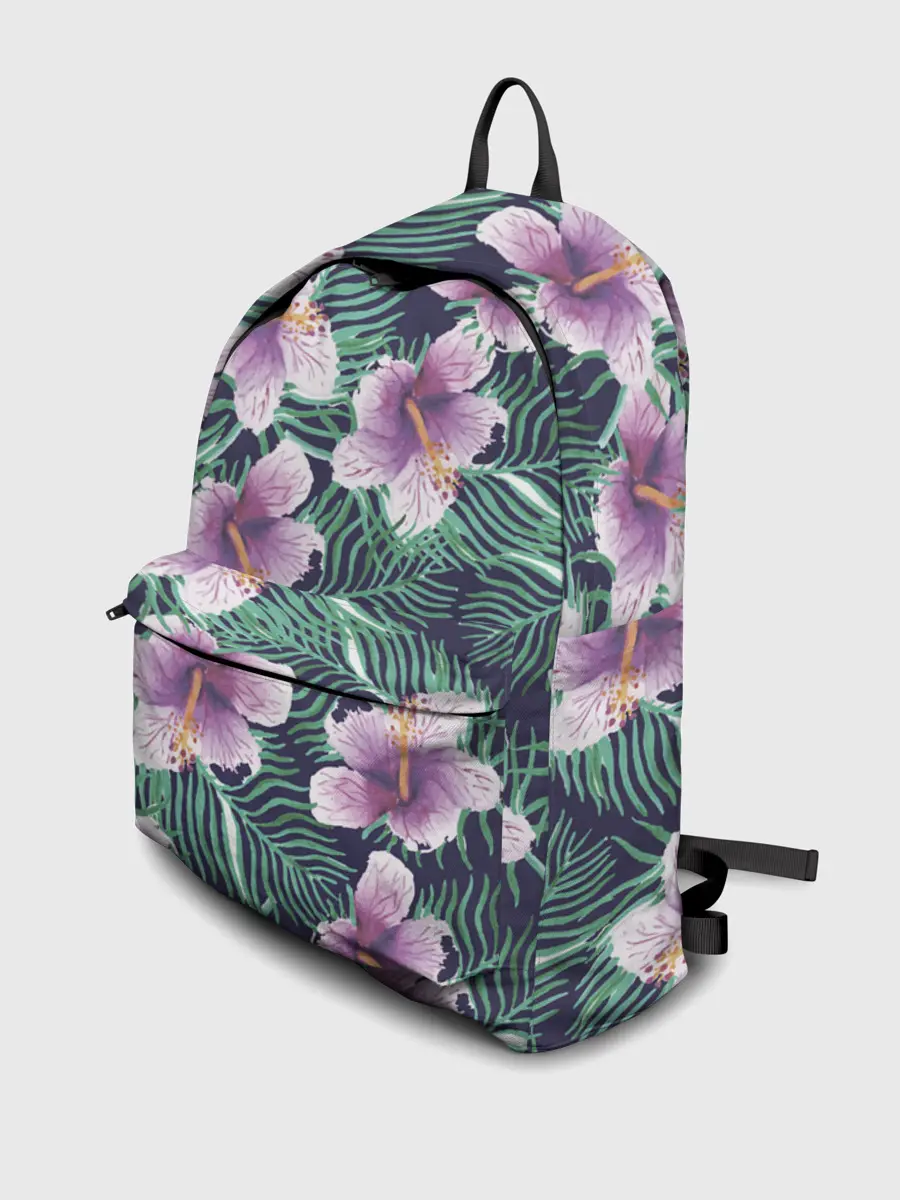 Рюкзак джинсовый / Тропический цветок