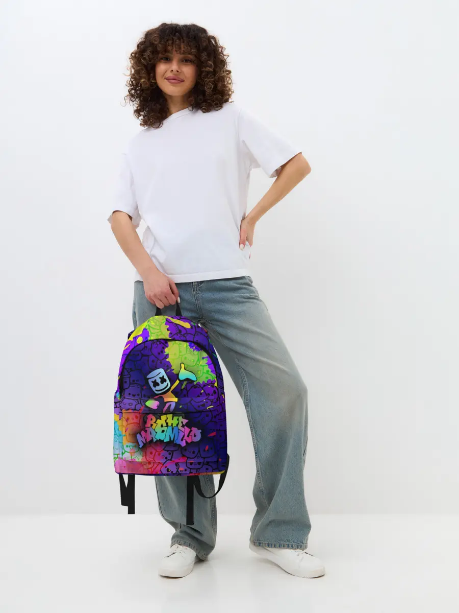 Рюкзак джинсовый / Marshmello