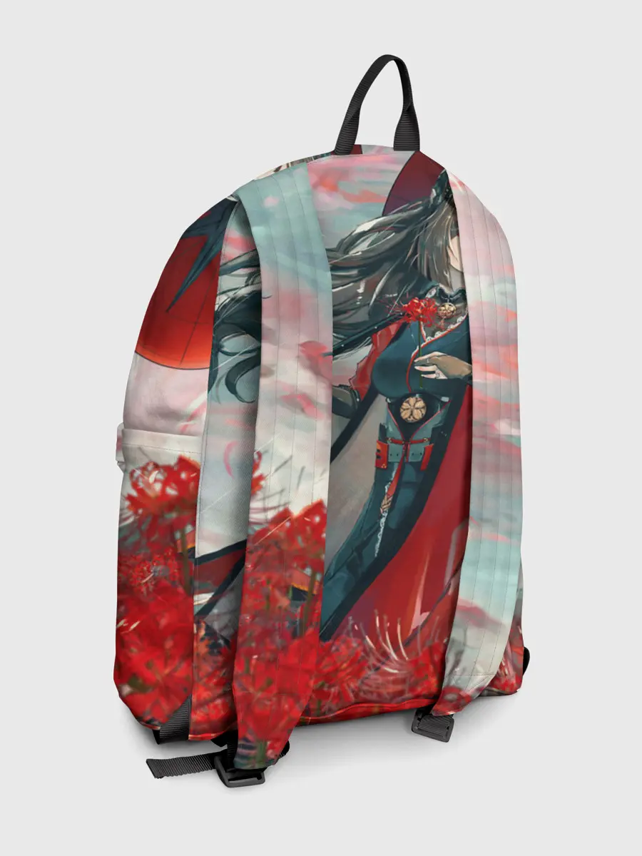 Рюкзак джинсовый / Azur Lane red flowers