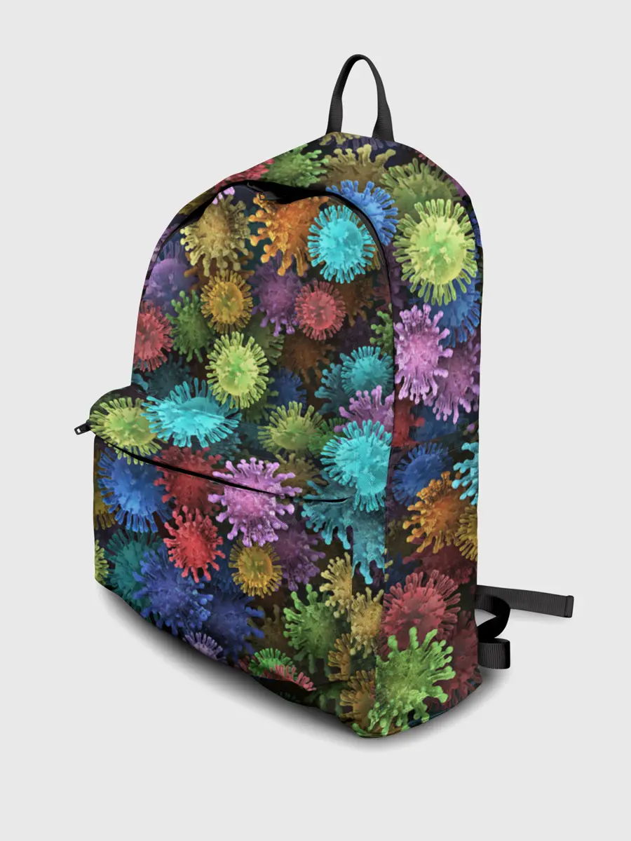 Рюкзак джинсовый / Разноцветные вирусы