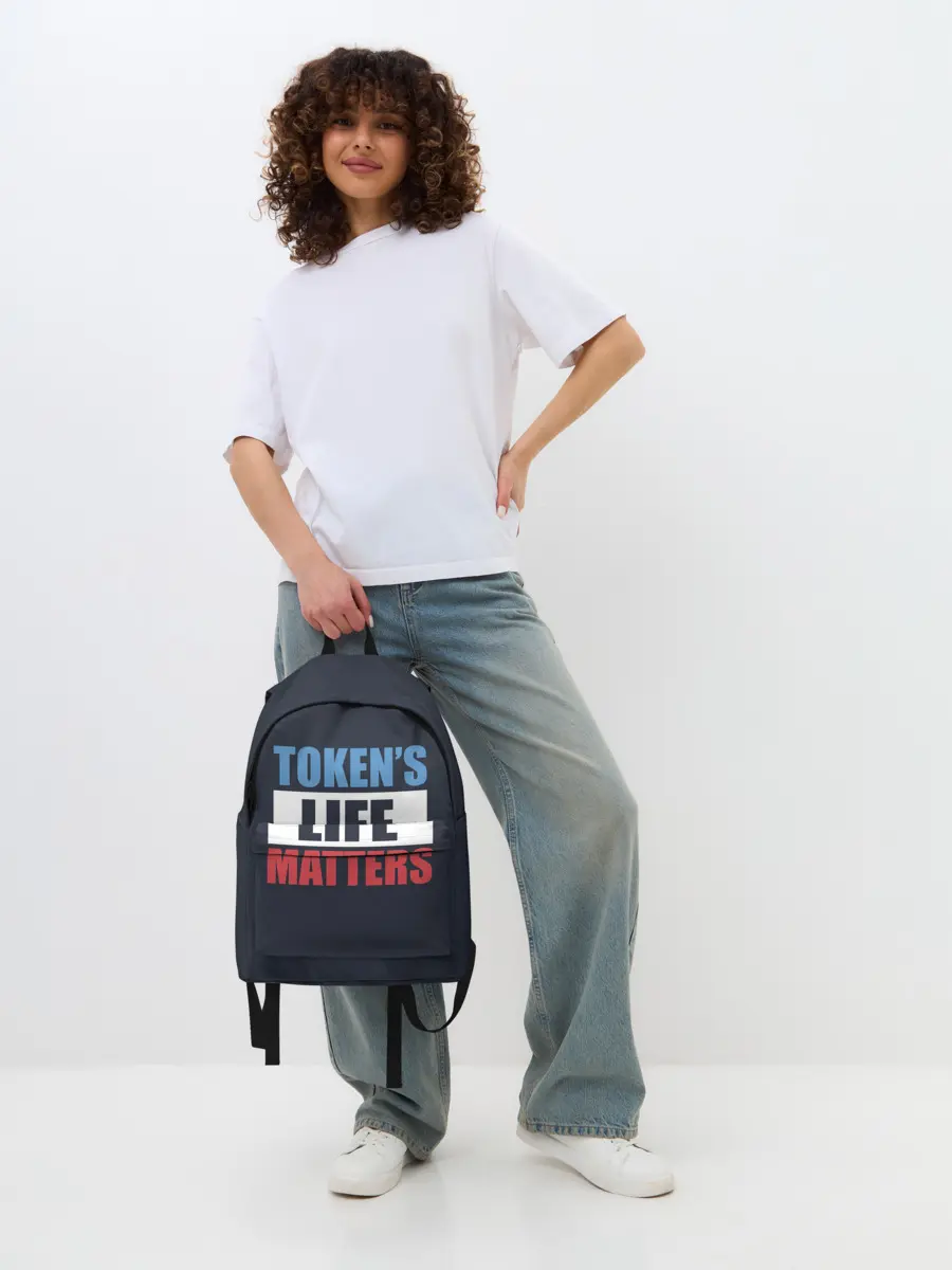 Рюкзак джинсовый / TOKENS LIFE MATTERS