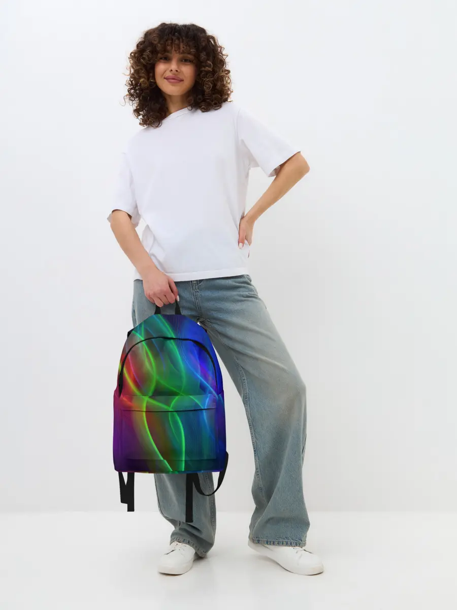 Рюкзак джинсовый / НЕОНОВАЯ АБСТРАКЦИЯ