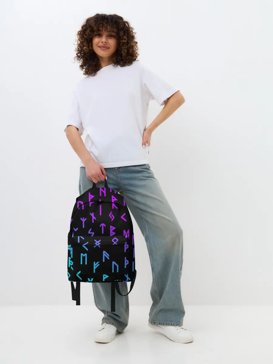 Рюкзак джинсовый / РУНЫ | РУСЬ | СИМВОЛЫ