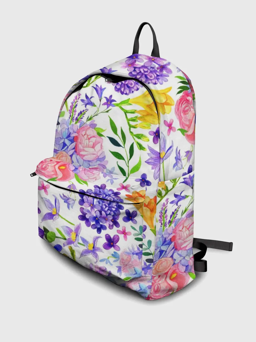 Рюкзак джинсовый / Весенняя пора | Акварель