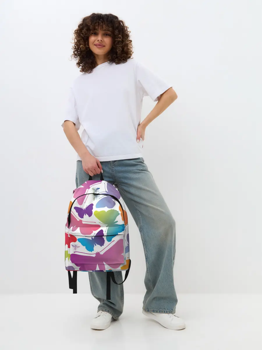 Рюкзак джинсовый / БАБОЧКИ ПАТТЕРН | BUTTERFLY PATTERN