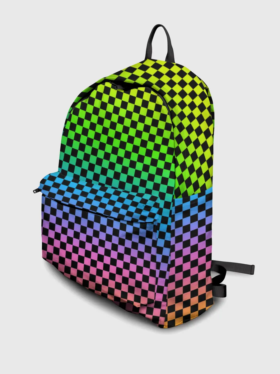 Рюкзак джинсовый / РАДУЖНАЯ ШАХМАТКА