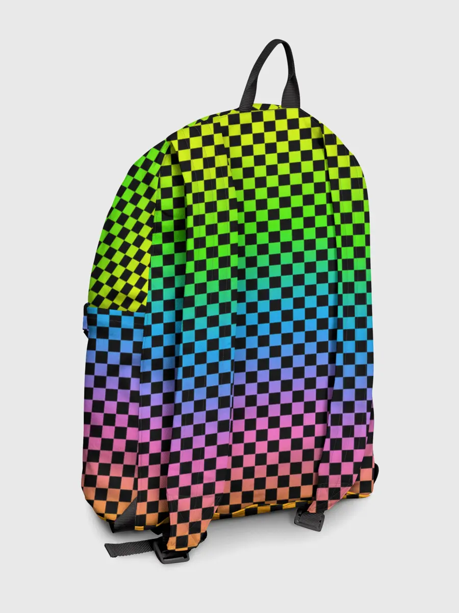 Рюкзак джинсовый / РАДУЖНАЯ ШАХМАТКА