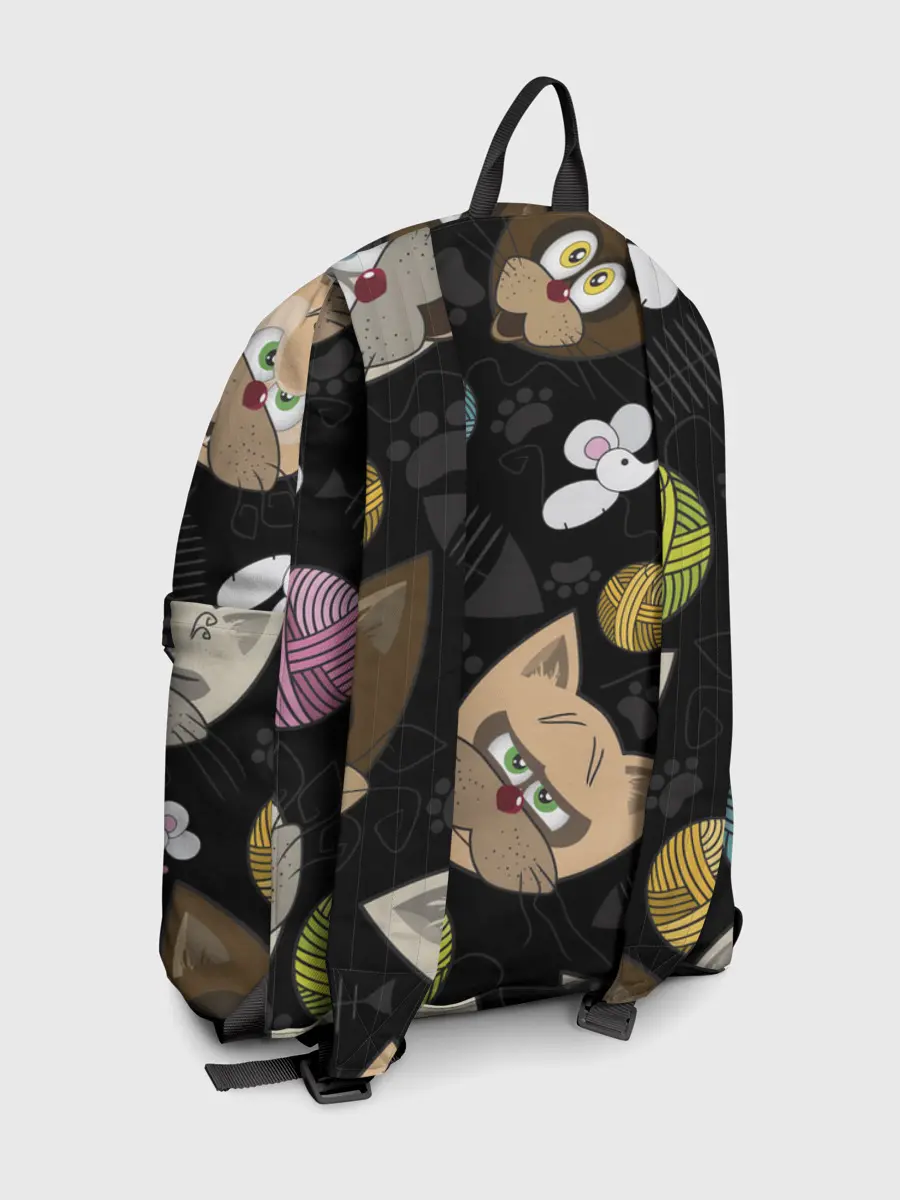 Рюкзак джинсовый / Злой кот.