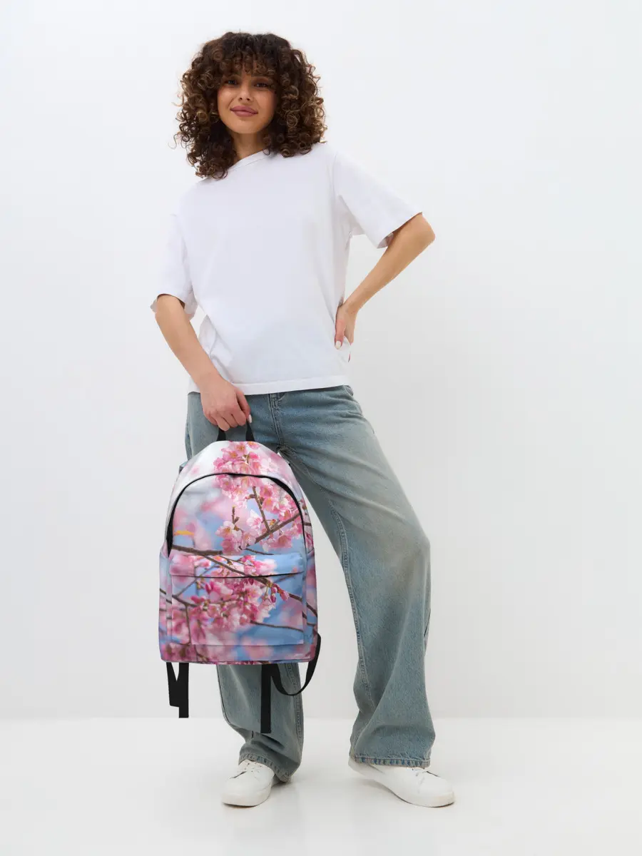 Рюкзак джинсовый / Ветки Сакуры
