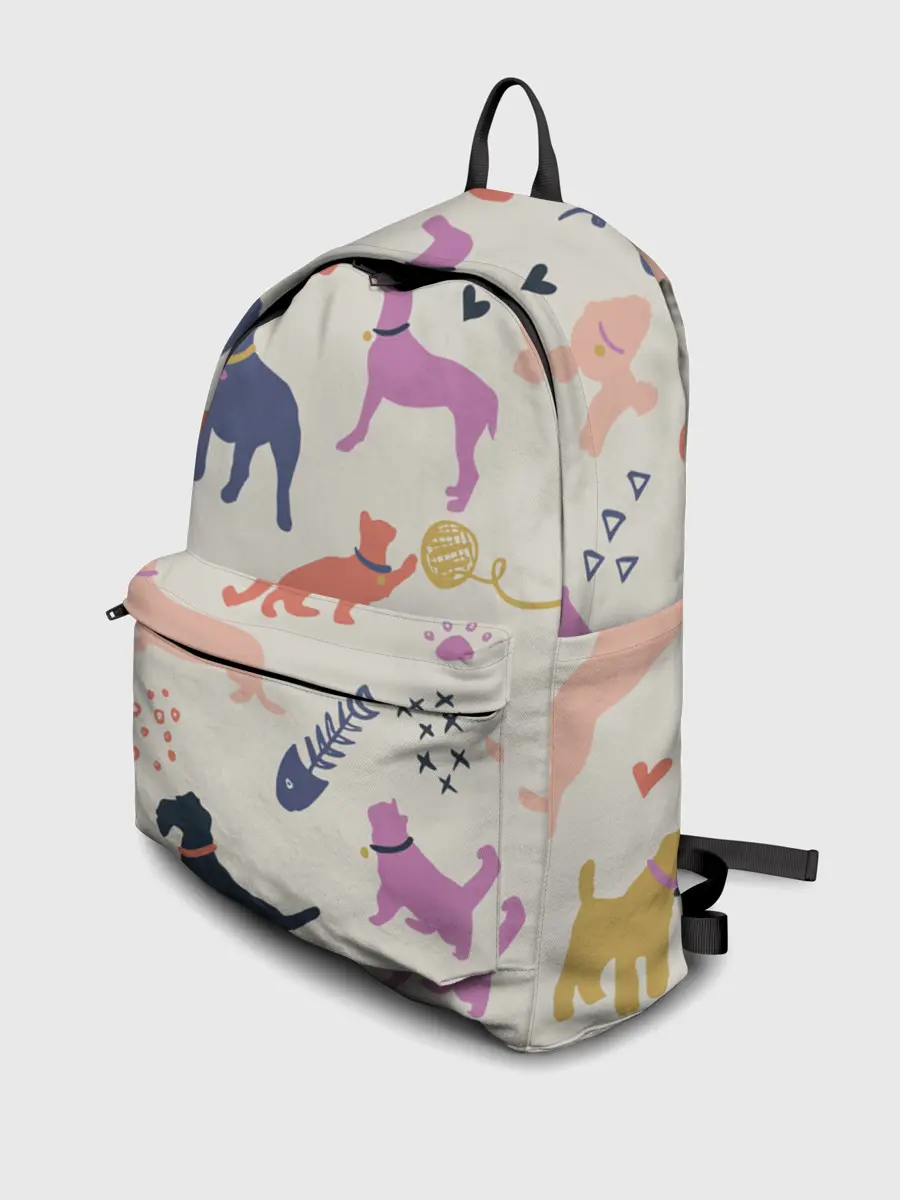 Рюкзак джинсовый / Домашние животные паттерн | Pets pattern