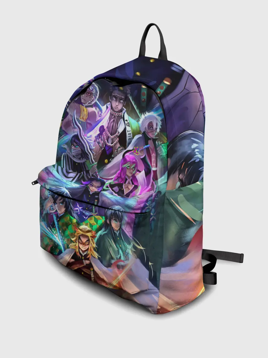 Рюкзак джинсовый / Герои Demon Slayer постер