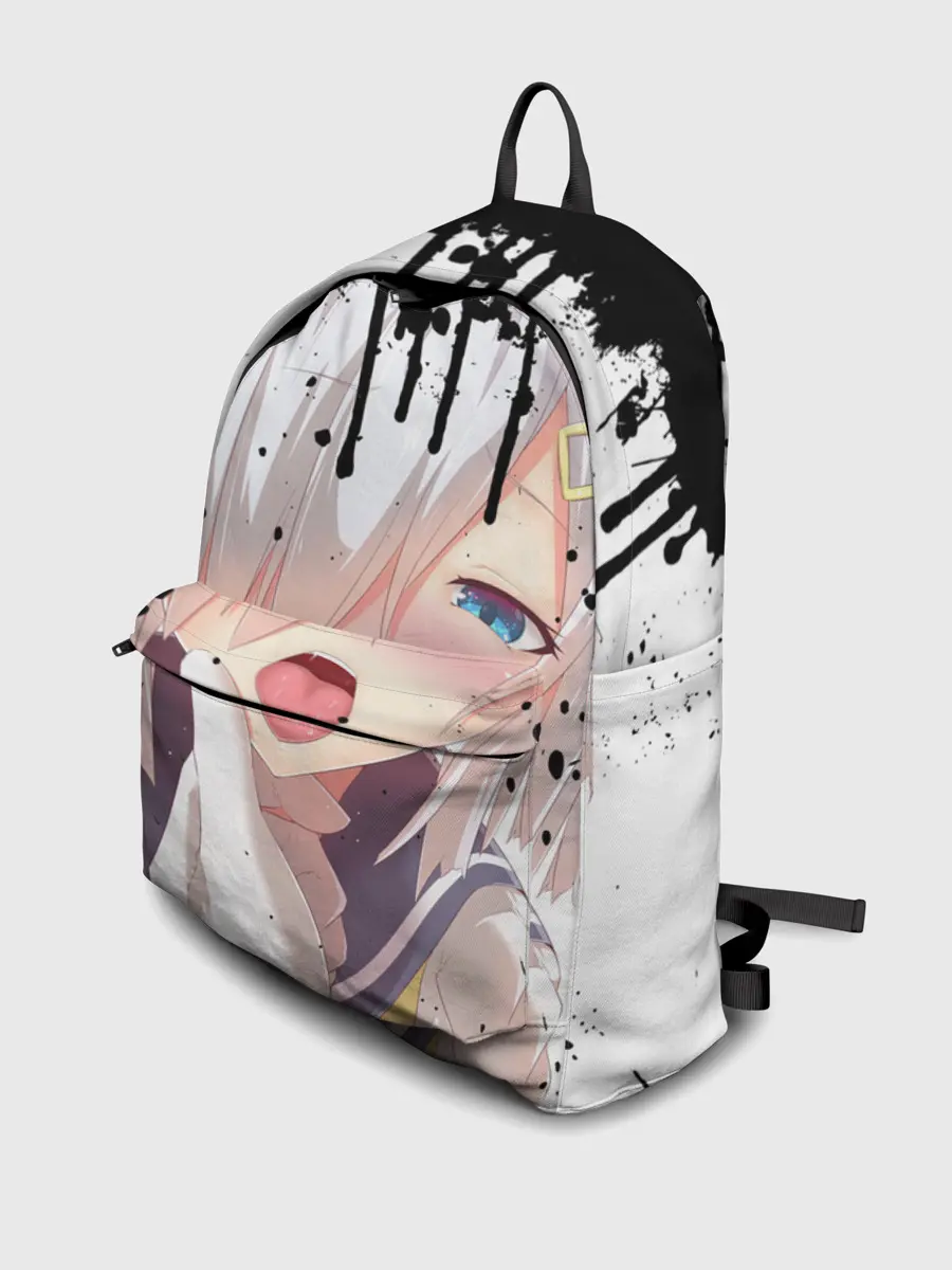 Рюкзак джинсовый / Ахегао лицо в цвете