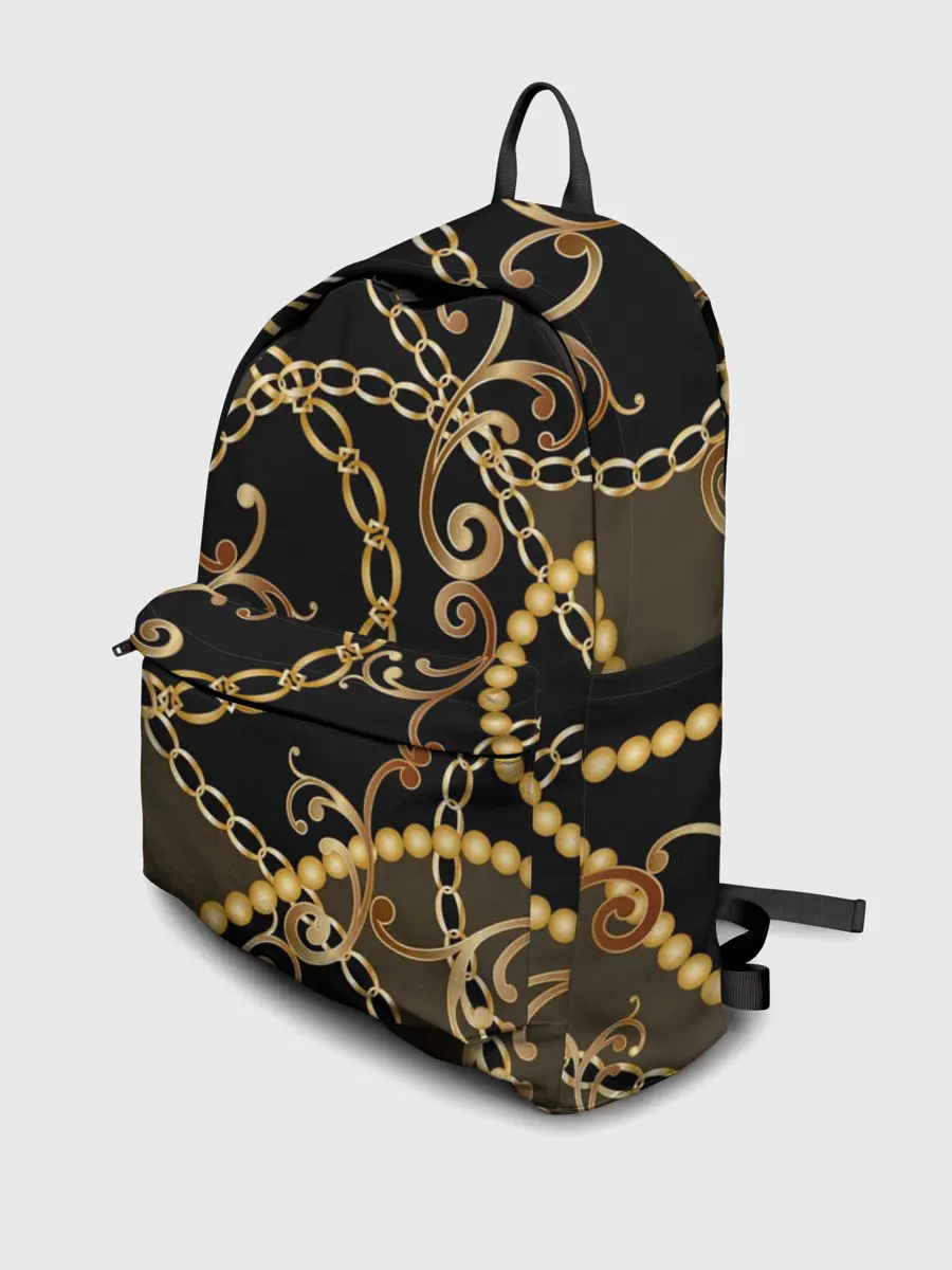 Рюкзак джинсовый / Золотая цепь и бусы