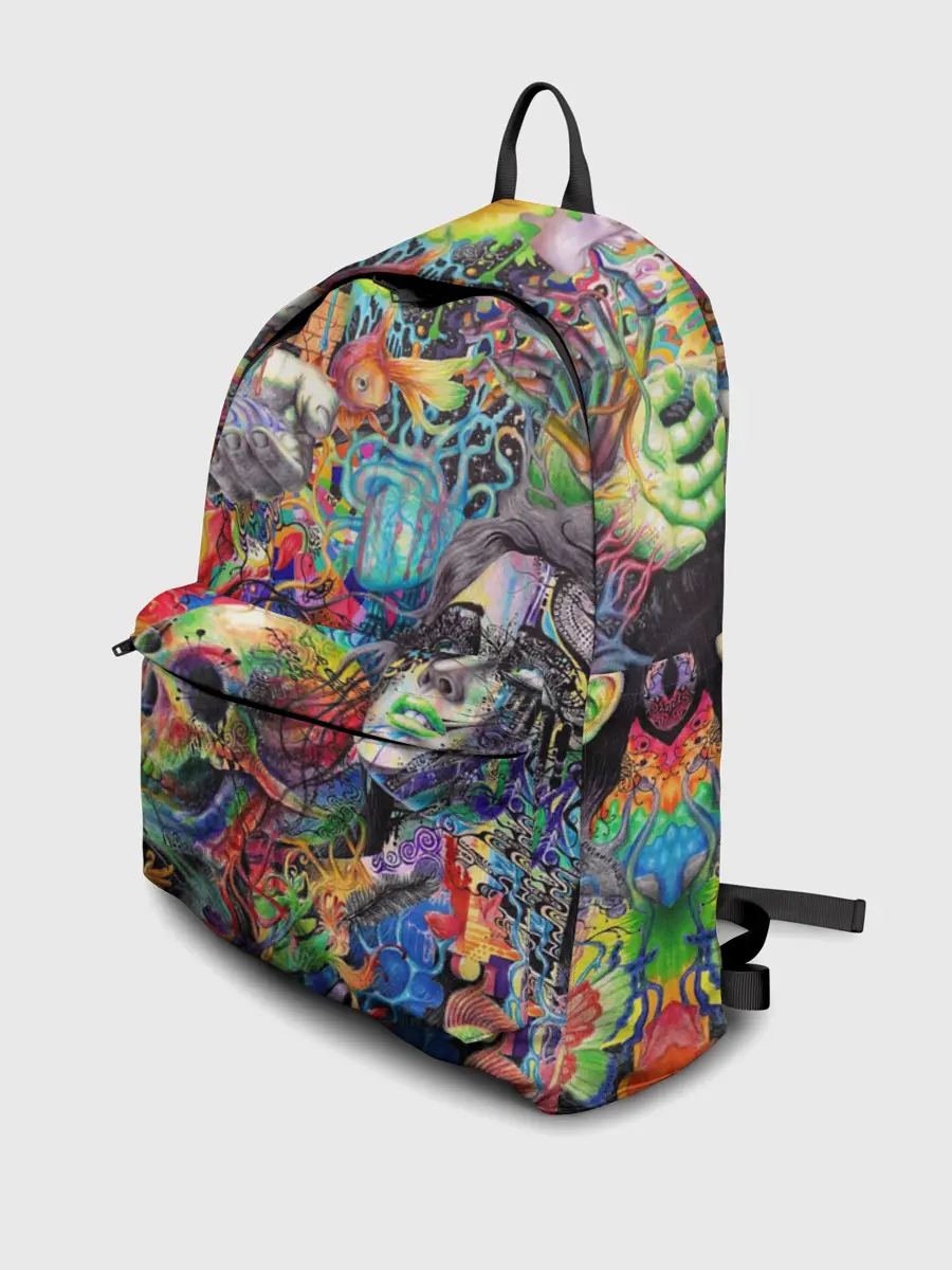 Рюкзак джинсовый / Психоделическое искусство