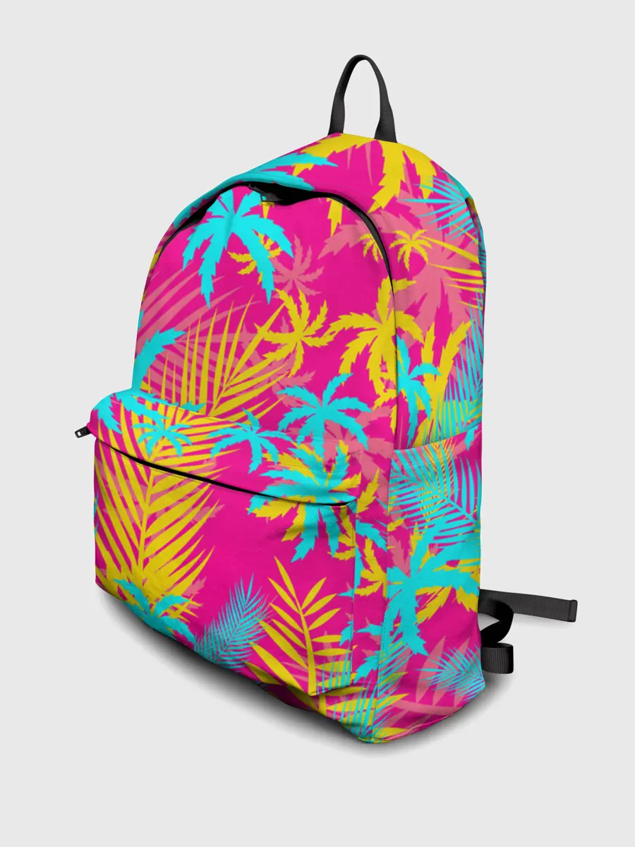 Рюкзак джинсовый / НЕОНОВЫЕ ПАЛЬМЫ / НЕОН / NEON