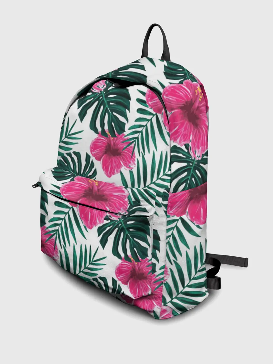 Рюкзак джинсовый / Гавайский гибискус