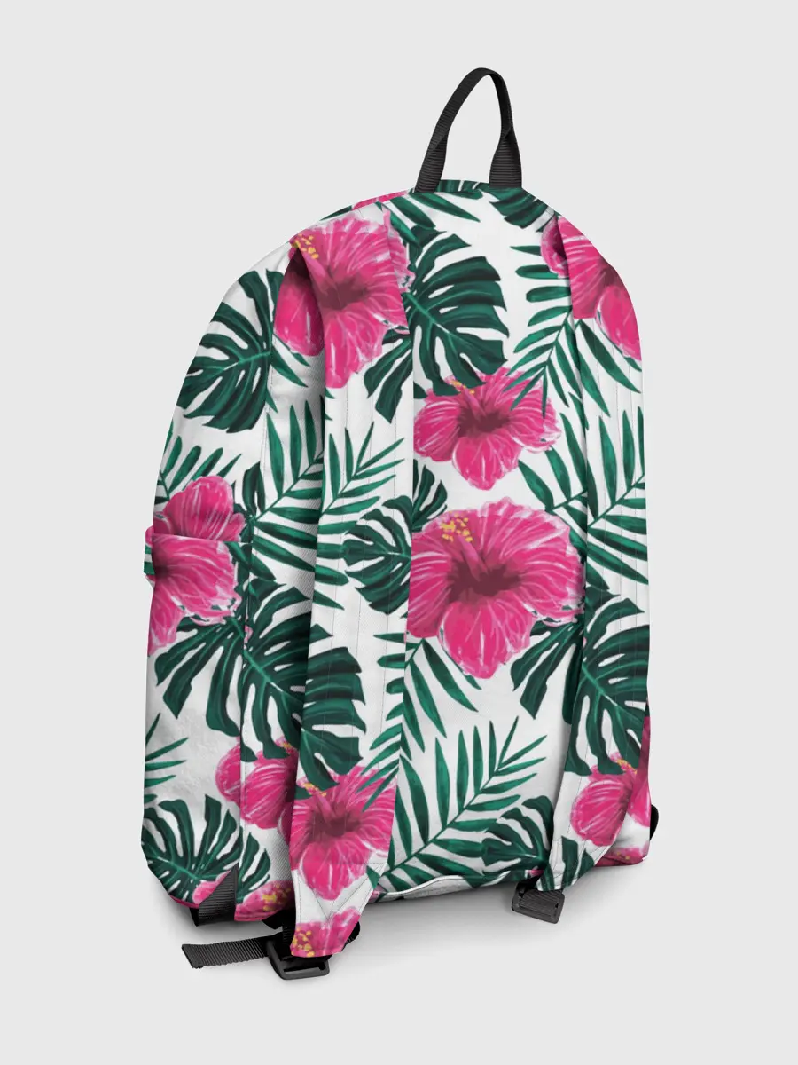 Рюкзак джинсовый / Гавайский гибискус