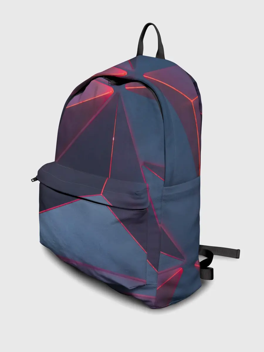 Рюкзак джинсовый / Неоновый треугольник.