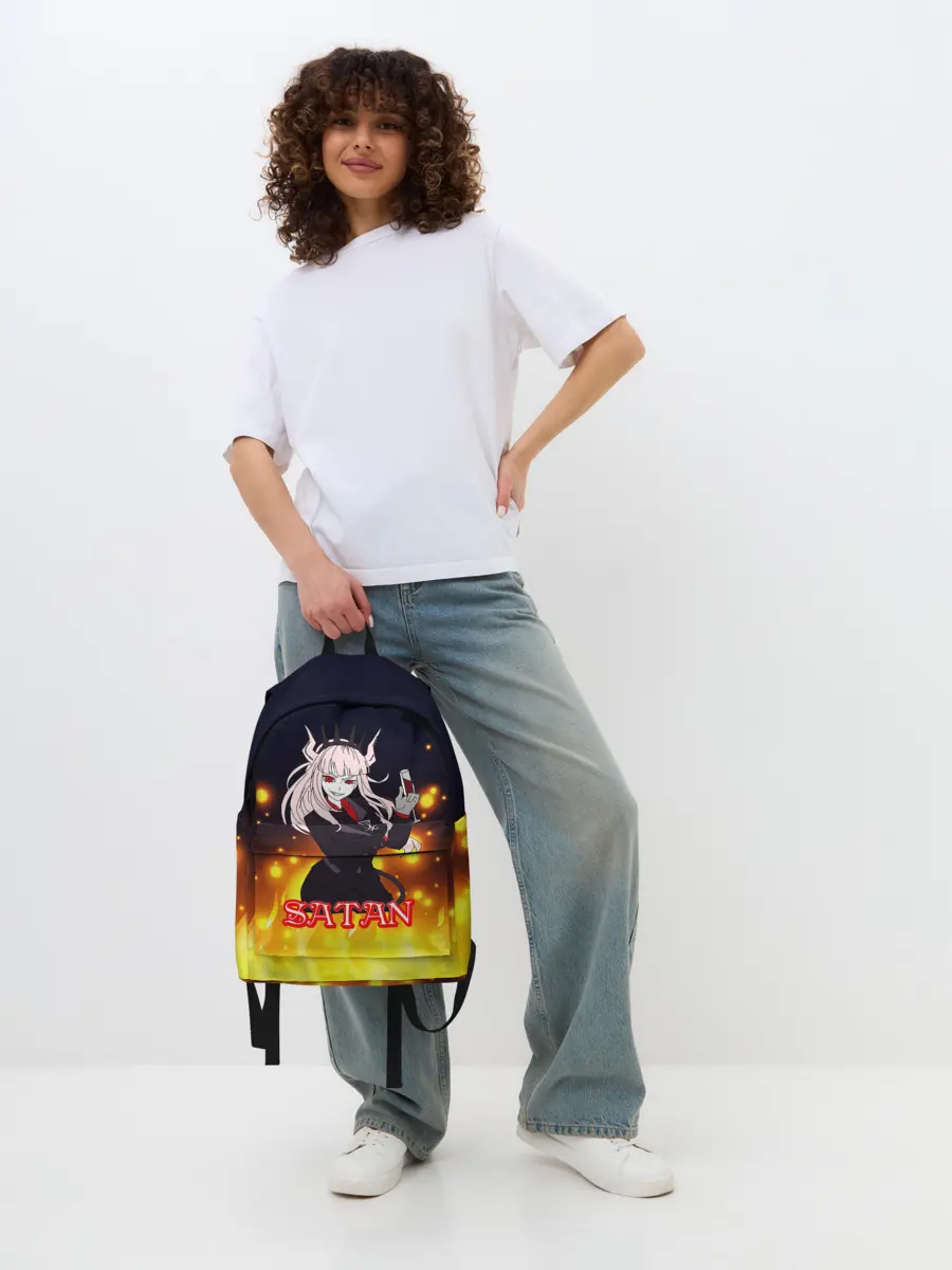 Рюкзак джинсовый / Helltaker Satan Girl