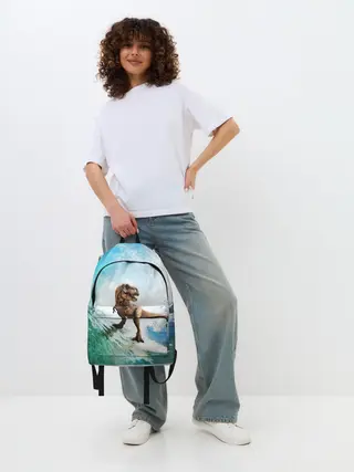 Рюкзак джинсовый / Тираннозавр REX | Серфинг