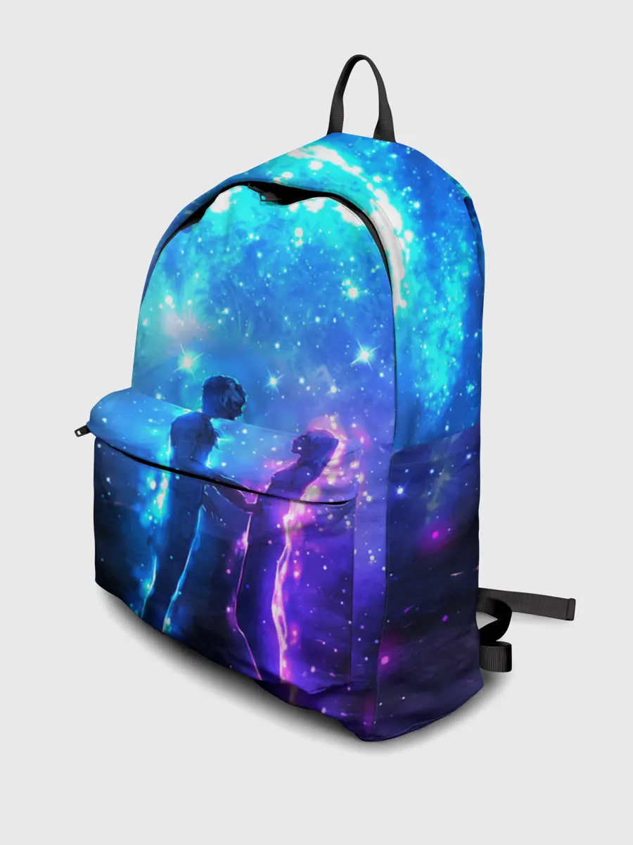 Рюкзак джинсовый / Внеземная пара луна ночь