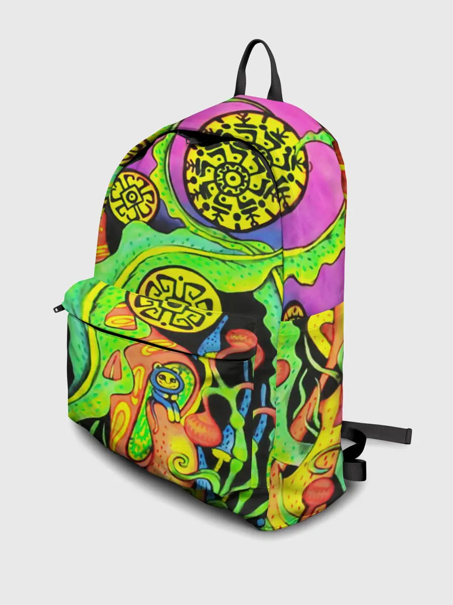 Рюкзак джинсовый / КИСЛОТА / КИСЛОТНЫЙ