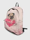 Рюкзак джинсовый / Love Pug | Люблю мопса