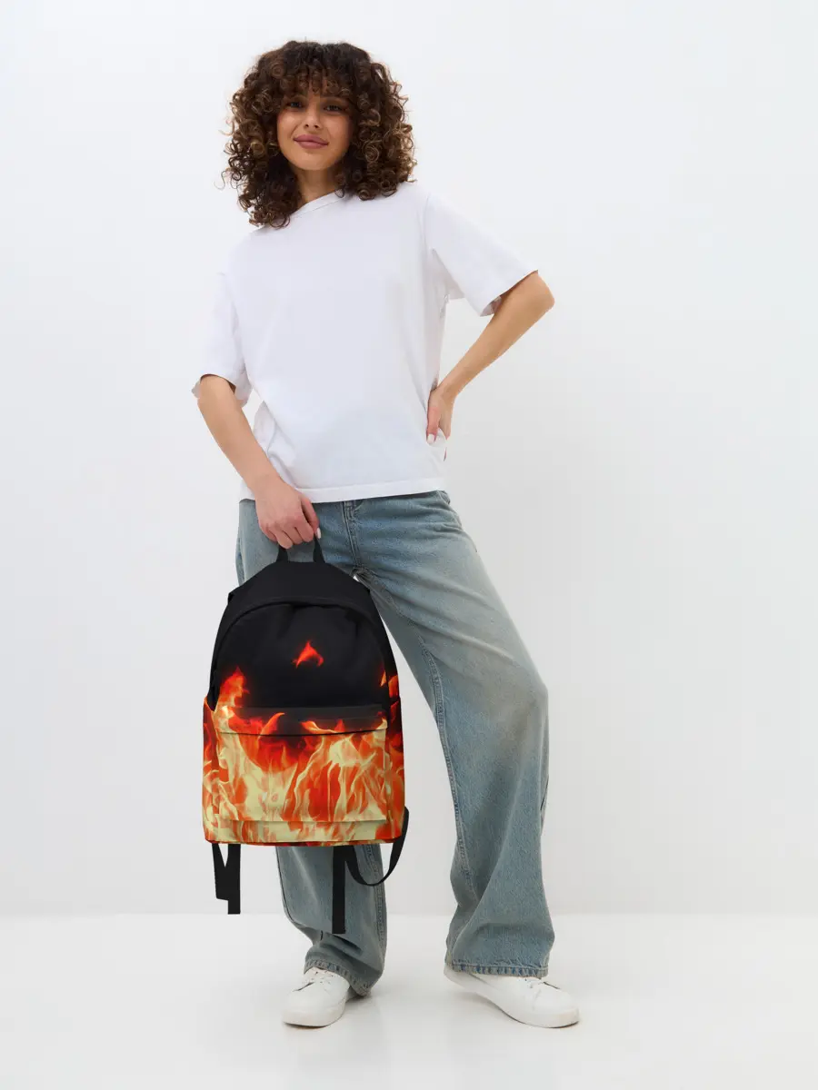 Рюкзак джинсовый / Огонь