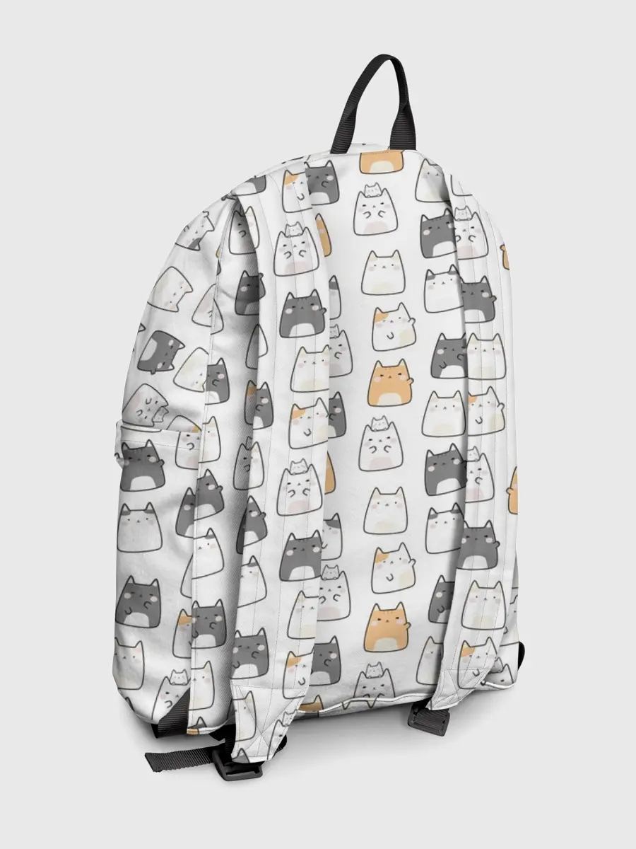 Рюкзак джинсовый / Толстые котики