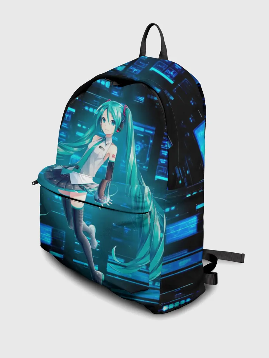 Рюкзак джинсовый / Miku в матрице