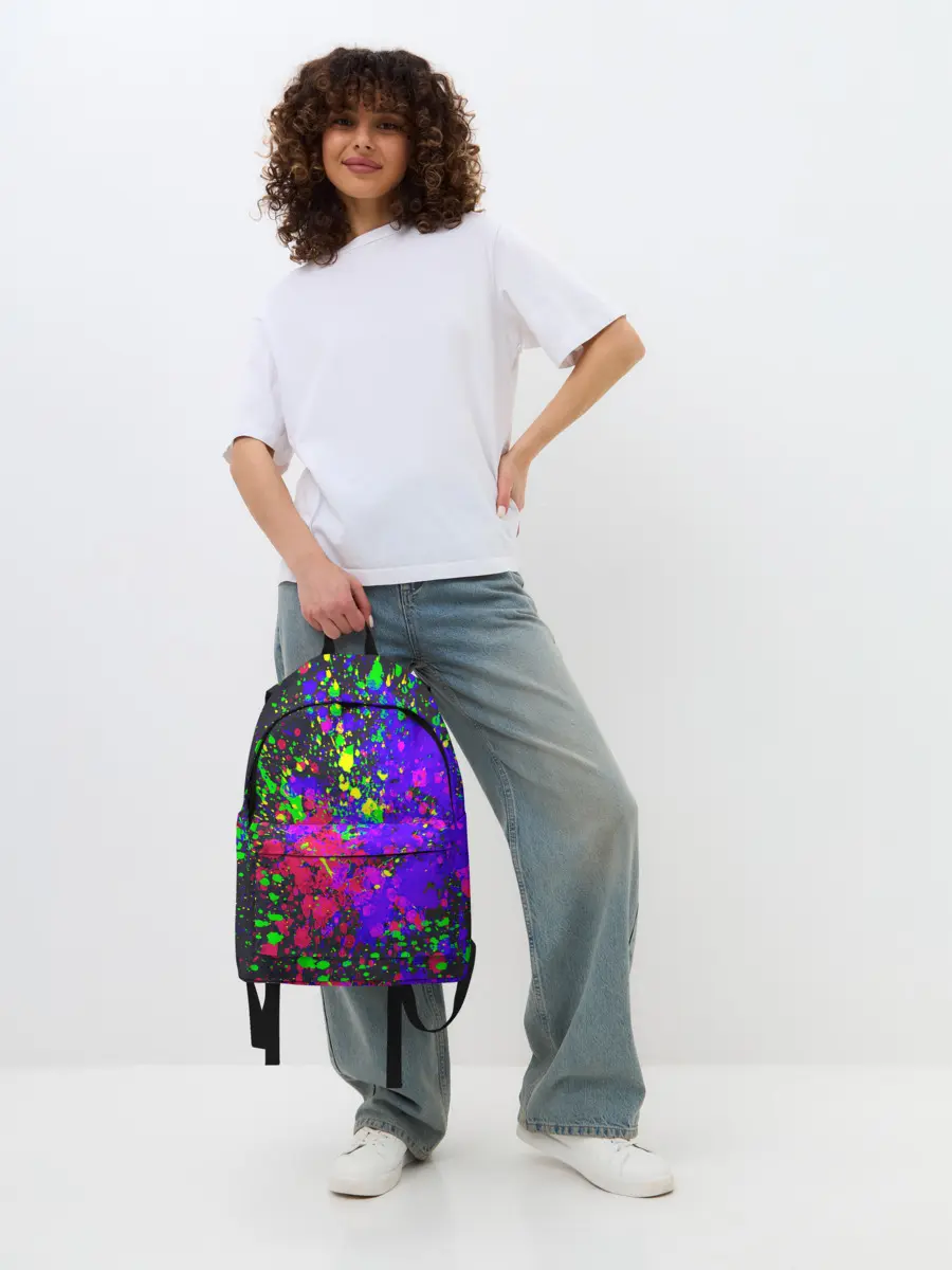 Рюкзак джинсовый / КИСЛОТНЫЕ БРЫЗГИ