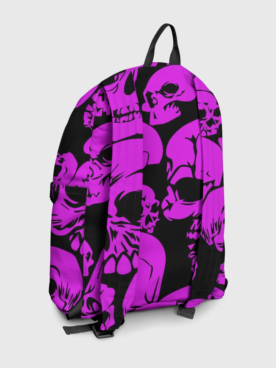 Рюкзак джинсовый / KILLA фиолетовые черепа